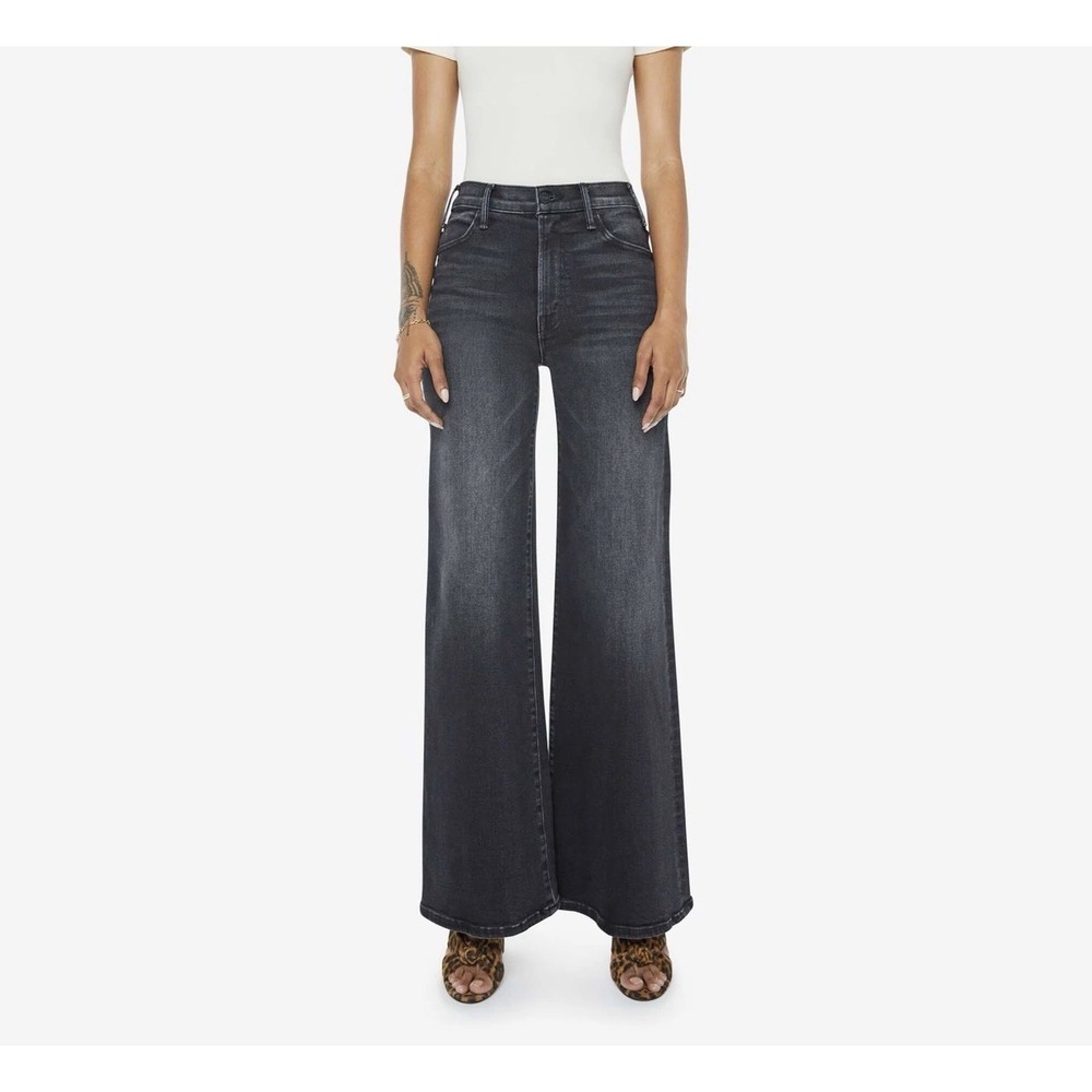 Mother Denim The Hustler Roller Sneak Not Today Satan Wide Leg Size 33 - Picture 2 of 12